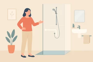 level access shower